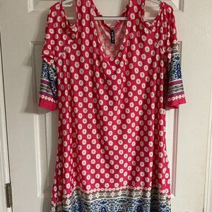 Open Shoulder White Mark Blouse